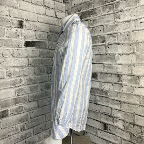 John Lennon by English Laundry Striped Design Button Down Shirt - Picture 4 of 8